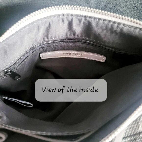 "Nine West" Light Grey Cross-Body Bag *Like New* - Picture 3 of 3